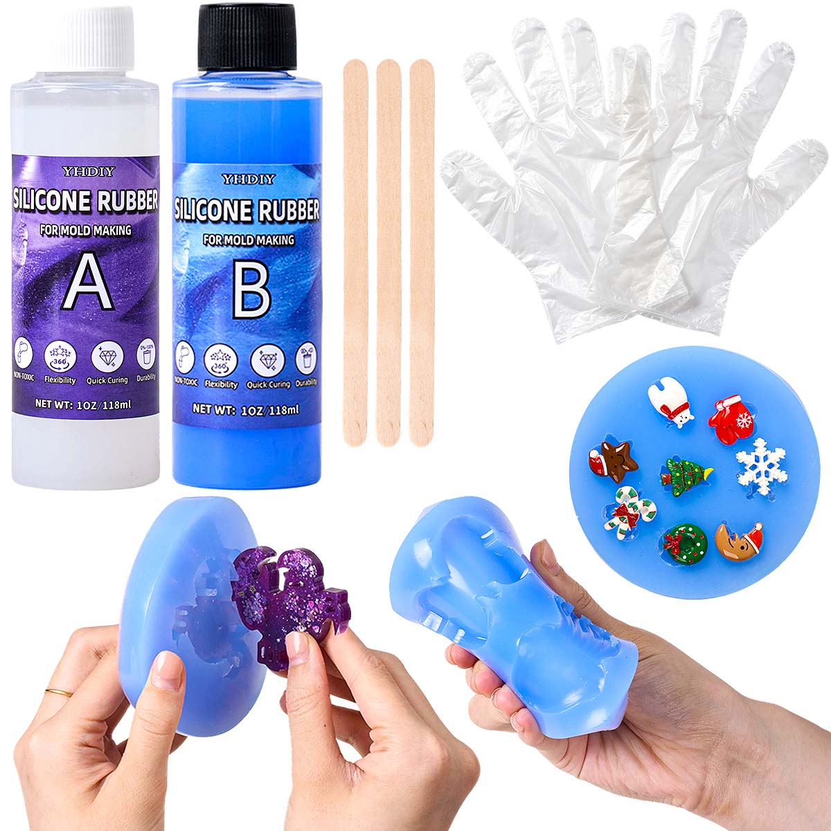Soap Making Diy Kit - 118ml/296ml siliconen mal maakset voor DIY