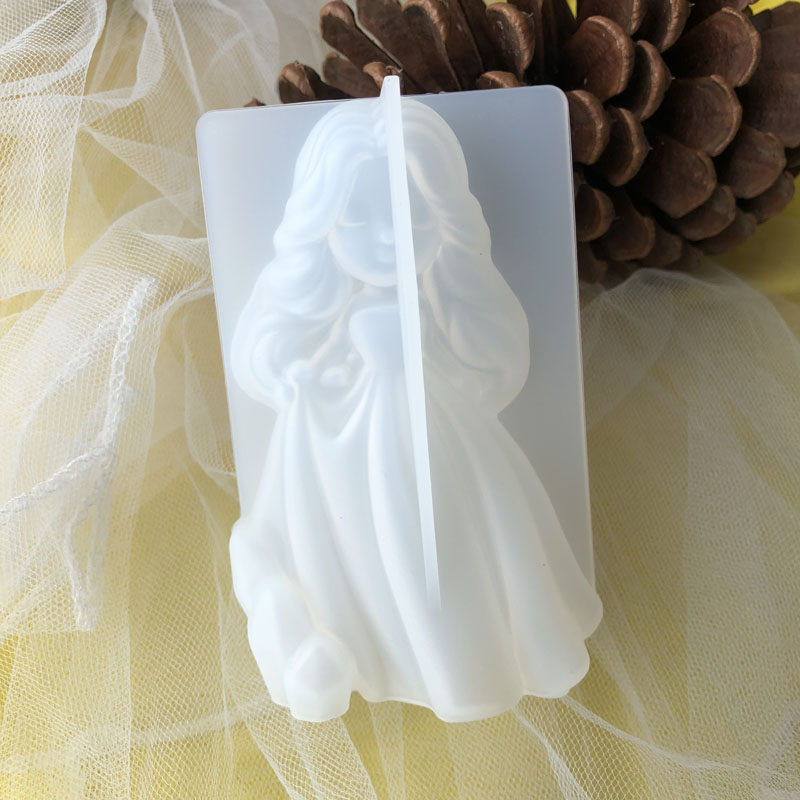 Soap Making Instructions - 3D Schattige Prinses Siliconen Kaars Schimmel