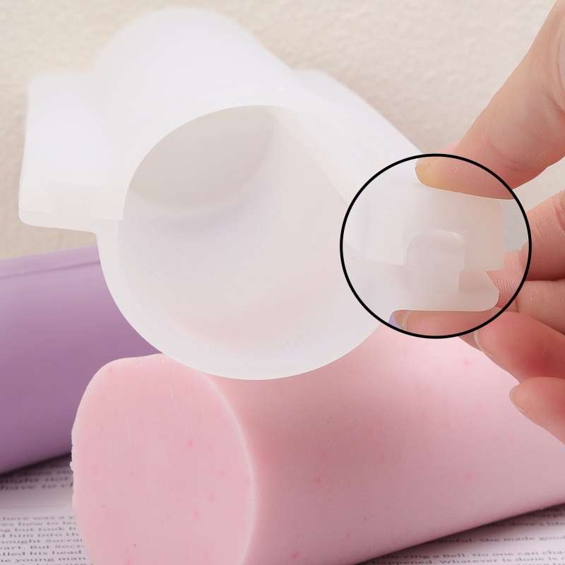Soap Making Kit For Beginners - Lange hartvormige siliconen zeepvorm, ronde zeepbuisvorm,