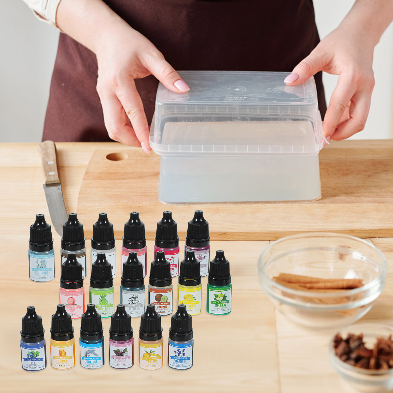 Soap Making Ins - 1 doos epoxyharsdiffusiepigment, doe-het-zelfkleurstoffen voor het