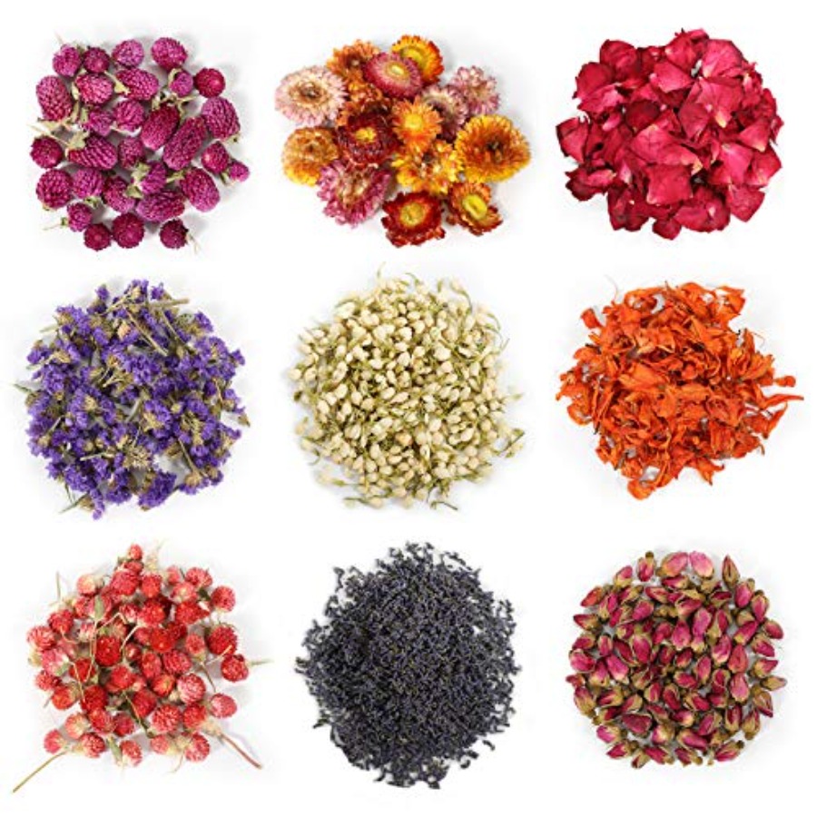9 zakjes gedroogde bloemen, 10 - Soap Making Diy Kit recensie en prijs