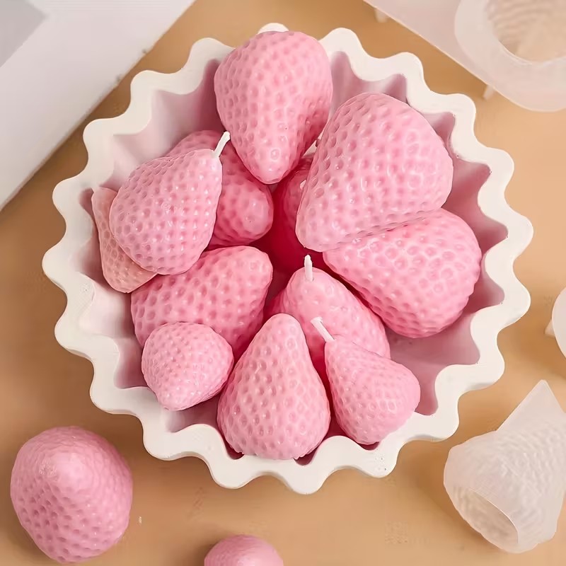 Aardbei siliconen kaarsvorm vo - Soap Making Ins recensie en prijs